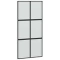 vidaXL Posuvné dvere s kovaním čierne 102,5x205 cm tvrdené sklo