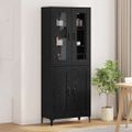 vidaXL Highboard Čierny dub 69,5 x 34 x 180 cm Kompozitné drevo