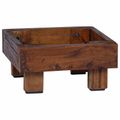 vidaXL Stojan na rastliny 3 ks Hnedá 35 x 35 x 12 cm Mahagónové drevo
