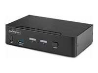 OS Independent, Metal Housing (D86A2-2-PORT-8K-KVM) - Prepínač KVM / audio / USB - 2 x KVM / zvuk / USB - 1 miestny používateľ - desktop - kompatibilný s TAA