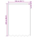 vidaXL Čipková záclona Biela 220x150cm Polyester