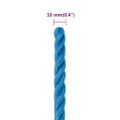 vidaXL Pracovné lano modré 10 mm 25 m polypropylén