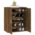 vidaXL Botník dymový dub 60x35x70 cm spracované drevo