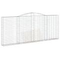 vidaXL Oblúkové gabiónové koše 4ks 400x30x160/180cm pozinkované železo