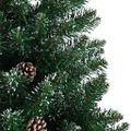 vidaXL Úzky vianočný stromček s 300 LED-i so stojanom Zelená 210 cm