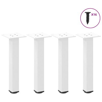 vidaXL Nohy konferenčného stolíka 4 ks biele 30-32 cm oceľové