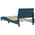 vidaXL Rám postele bez matraca Hanko modrý 90x200 cm zamat