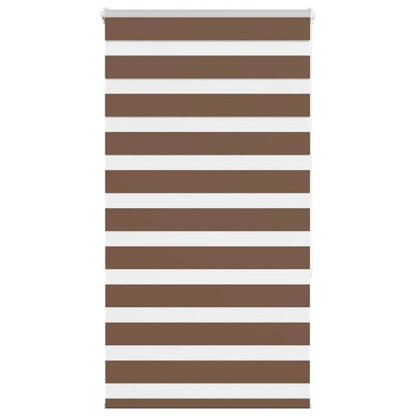 vidaXL Zebra roleta hnedá 90x150 cm šírka látky 85,9 cm polyester