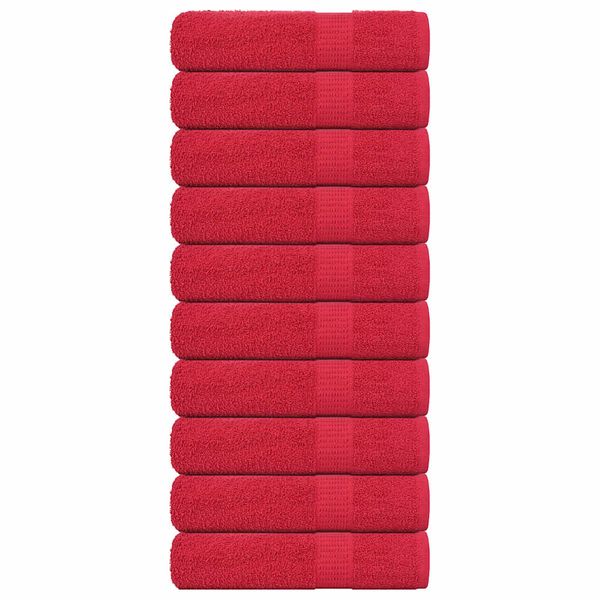vidaXL Utierky na ruky FROGN 10 ks červené 50x100 cm 360 g/m²