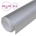 vidaXL Fólia na automobily 2 ks matná strieborná 100x150 cm