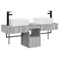 vidaXL Set kabinetov do kúpeľne 3 ks Sivý Sonoma 53 x 35 x 39 cm