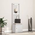 vidaXL Halový strom SANDNES biela 45x40x159,5 cm masívna borovica