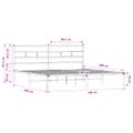 vidaXL Posteľný rám bez matraca s čelom hnedý dub 200x200 cm