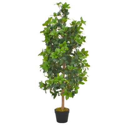 vidaXL Umelá rastlina, vavrín s kvetináčom, zelená 120 cm