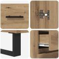 vidaXL Highboard 2 ks Remeselný dub 69,5 x 34 x 180 cm