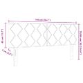 vidaXL LED hlavová doska Tmavo šedá 144 cm Zamat