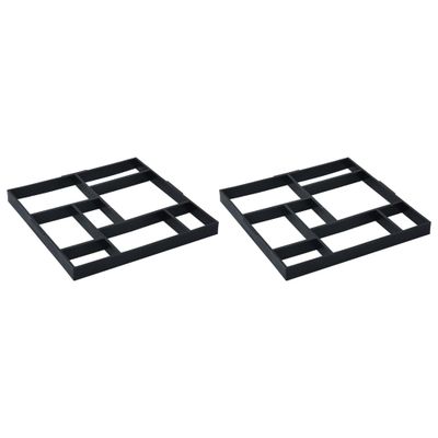 vidaXL Forma na chodník 2 ks 50,4x50,4x4,3 cm plast