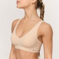 Bezšvová podprsenka Comfy Beige - GymBeam, veľkosť L