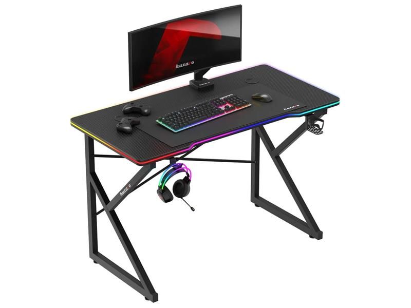 HUZARO Hero 1.7 RGB Black 120cm herný stôl