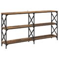 vidaXL Konzolový stôl Staré drevo 156 x 28 x 80,5 cm Kompozitné drevo
