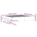 VidaXL Rám postele bez matraca Dub hnedý 200x200 cm Konštrukcia dreva