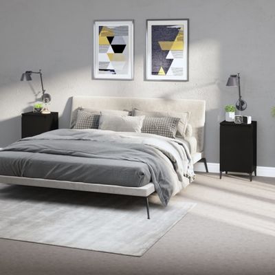 vidaXL Nočné stolíky 2 ks čierne 40x35x70 cm spracované drevo