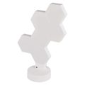 GoSmart LED stolná lampa Hexagon biela, 6 častí, RGBIC stmievateľná, WiFi