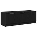 vidaXL TV skrinka 102 x 35 x 36,5 cm Čierny dub Kompozitné drevo