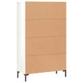 vidaXL Vysoká skrinka lesklá biela 69,5x31x115 cm kompozitné drevo