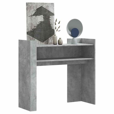 vidaXL Konzolový stolík betónový sivý 100x35x90 cm drevotrieska