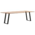 vidaXL Nohy k jedálenskému stolu v tvare U, 2 ks, antracitové, 50 x (72-73) cm, oceľ
