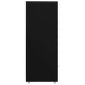 vidaXL Mobilná kartotéka čierna 28x41x109 cm kov