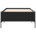 vidaXL Posteľný rám čierny 75x190 cm kompozitné drevo a kov