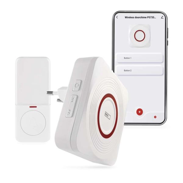GoSmart Domový bezdrôtový zvonček P5735WS do zásuvky s WiFi