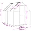 vidaXL Skleník so základovým rámom strieborný 224x169x195 cm hliník