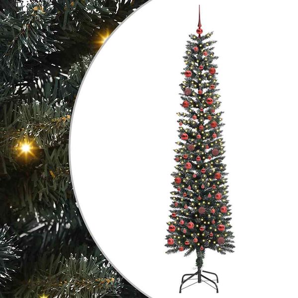 vidaXL Umelý vianočný stromček Zelená 210 cm PVC, plast a oceľ