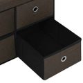 vidaXL Skladacia úložná lavica tmavohnedá 76x38x38 cm umelý ľan