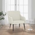 vidaXL Kreslo krémové 63x76x80 cm zamat