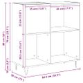 vidaXL Skrinka na gramofónové platne Staré drevo 85 x 38 x 89 cm