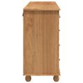 vidaXL Komoda ASKIM Hnedá 79 x 40 x 133,5 cm Masívne borovicové drevo