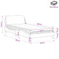 vidaXL Posteľ s matracom Dover čierna 100x200 cm umelá koža