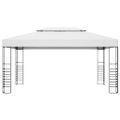 vidaXL Záhradný altánok, práškovaná oceľ 4x3x2,7 m, biely