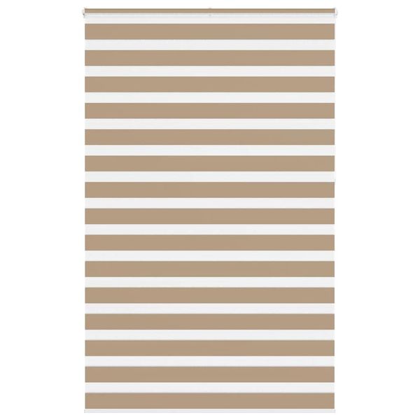 vidaXL Zebrová roleta pieskovo hnedá 150x230 cm šírka látky 145,9 cm polyester