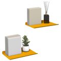 vidaXL Závesná polica 2 ks Horčicová žltá 30 x 18 x 2,5 cm Oceľ
