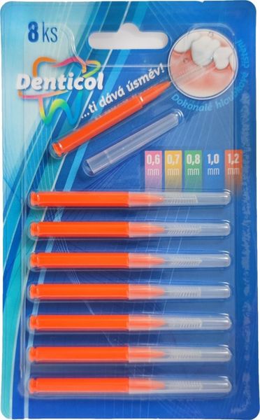 Denticol R01 veľ. 1,2mm, medzizubná kefka rovná, 8ks