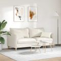 vidaXL Vankúše na pohovku 2 pcs Krémová 50 x 30 cm Kordúrová tkanina