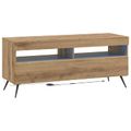 vidaXL 5-dielny LED TV kabinet Dub artisan Kompozitné drevo