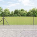 vidaXL Euro plot s betónovým podstavcom 50 x 0,6 m PVC potiahnutá oceľ