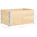 vidaXL Paletové nástavce 3 ks 80x120 cm borovicový masív