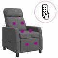 vidaXL Masážne relaxačné kreslo Tmavosivá Látka